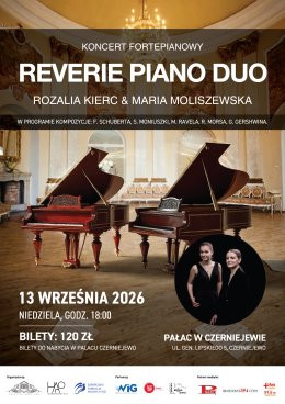 Czerniejewo Wydarzenie Koncert Koncert fortepianowy Reverie Piano Duo – Rozalia Kierc & Maria Moliszewska
